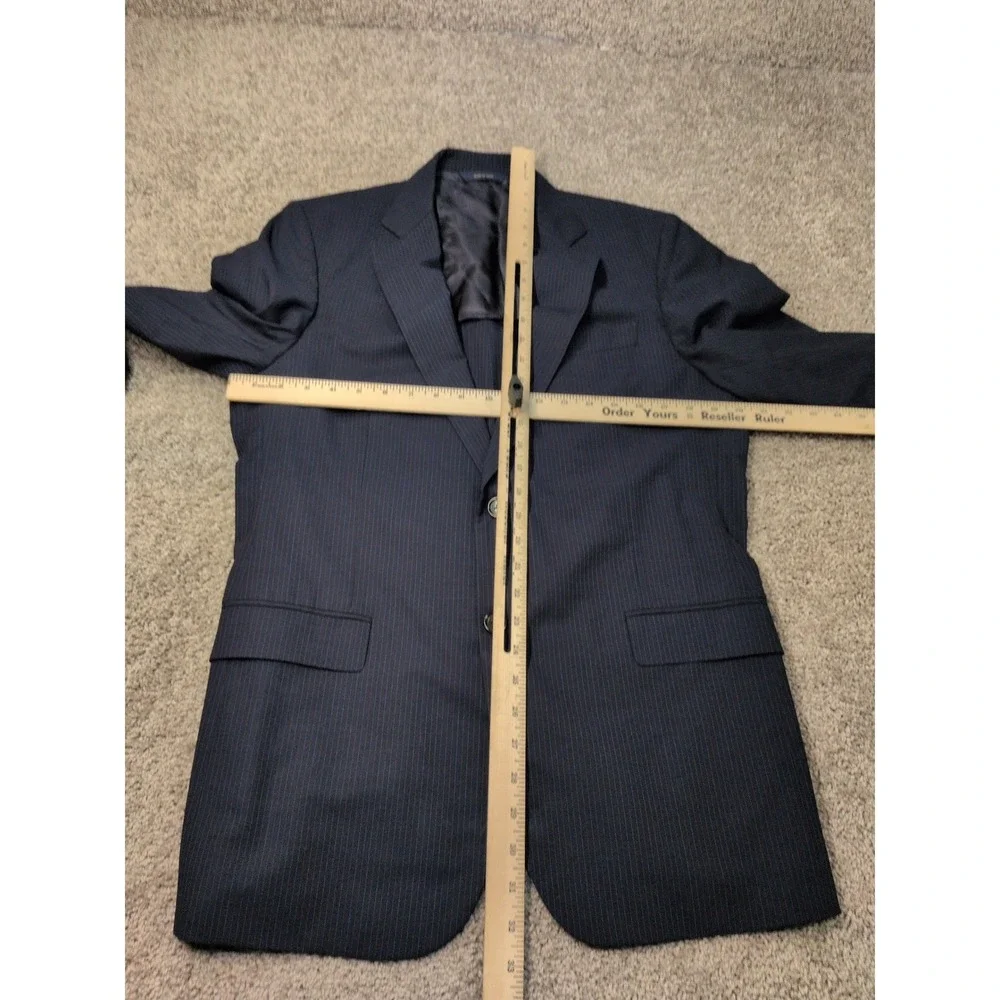 Brooks Brothers Fitzgerald BrooksCool Navy Pinstripe Full Canvas‎ Blazer Jacket